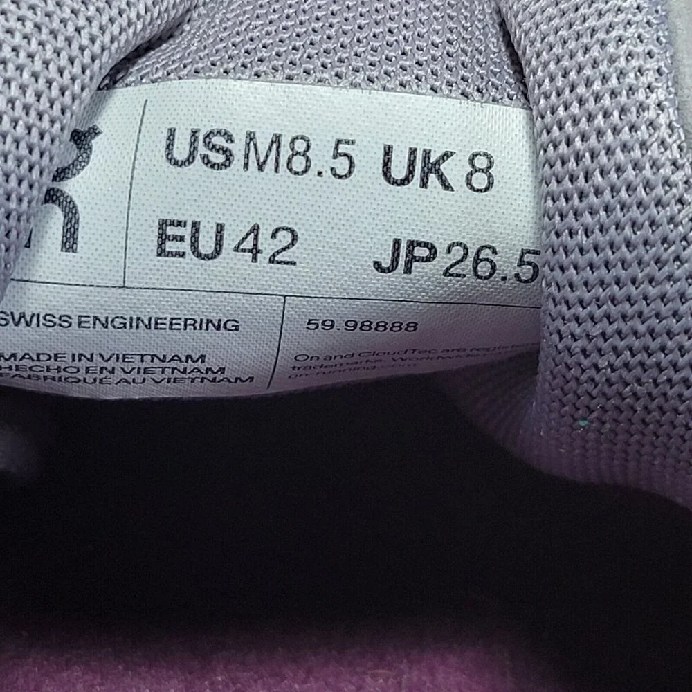 On Cloud 5 Mens Size 8.5 Zinc Grey Canyon Orange 59.98888 Running Athletic Shoes - Picture 11 of 11